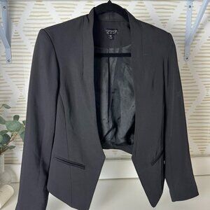 Topshop Cropped Blazer – Black – Size US 2